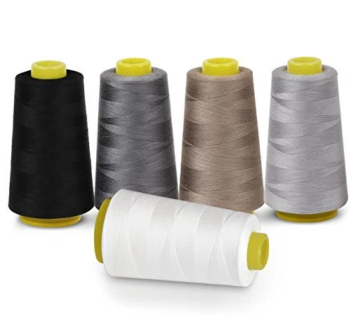 ilauke 5 Couleurs Fil à Coudre Kit de Fil de Polyester 3000 Mètres par Parfait p