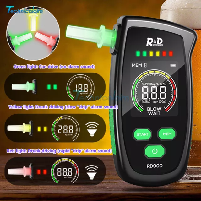 Digital LCD Breath Alcohol Tester Breathalyzer Alcohol Detector Analyzer