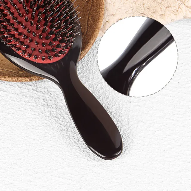 Boar Bristle & Nylon Hair Brush Paddle Comb Scalp Massage Hair Care Tool Th