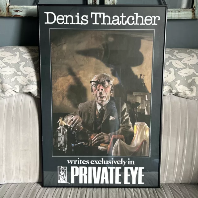 Poster immagine Private Eye Fluck & Law Spitting anni '80 - Denis Thatcher & Margaret