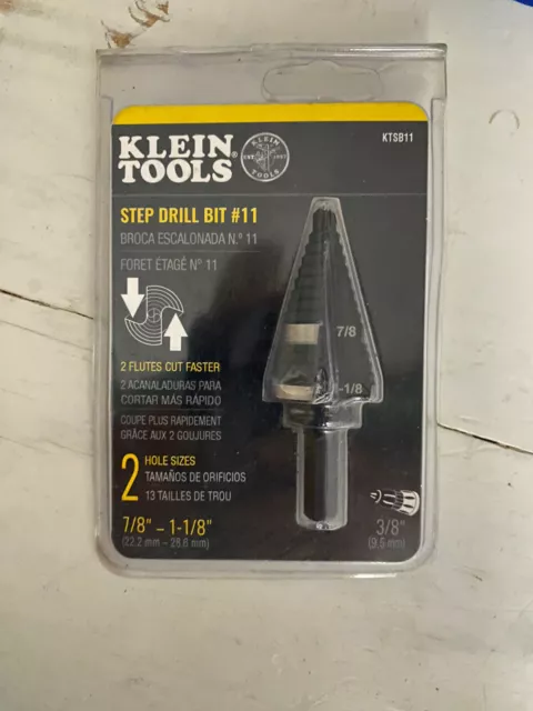 Klein Tools KTSB11 Double Fluted Step Drill Bit KTSB11 #11