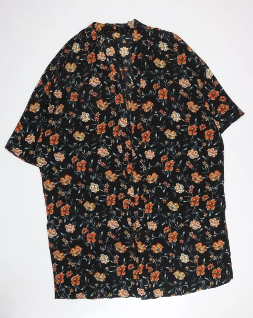 Giacca kimono da donna nera floreale New Look taglia 24