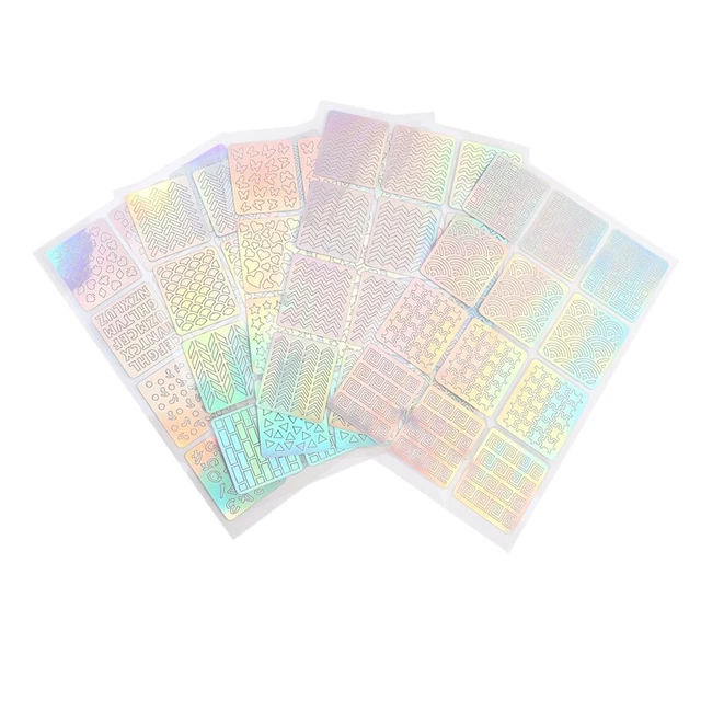 60 Stueck 5 Blaetter Styles Stencil Nails Nail Art Sticker Set Designs nied6336