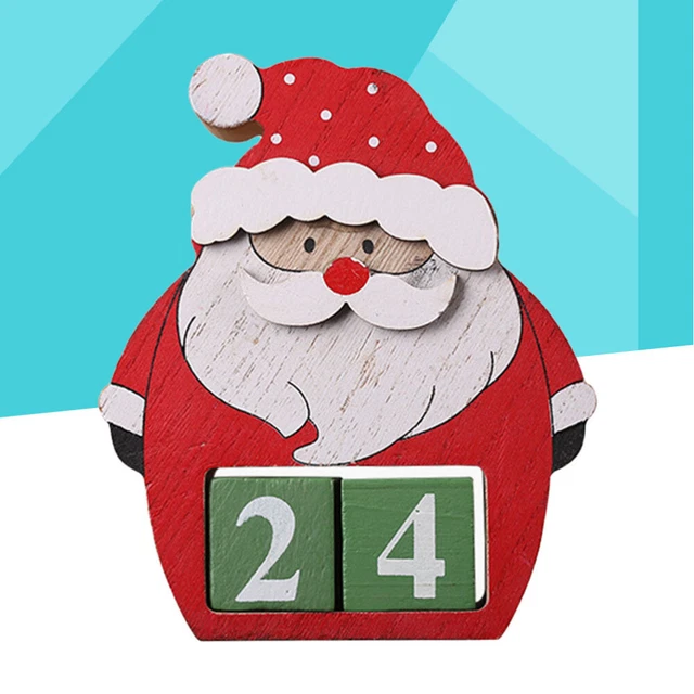 Hölzern Weihnachtskalender Weihnachtsbaum Weihnachtlicher Adventskalender