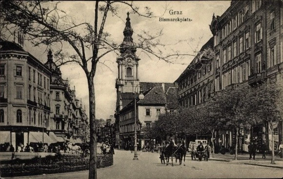 Ak Graz Steiermark, Bismarckplatz - 3428822