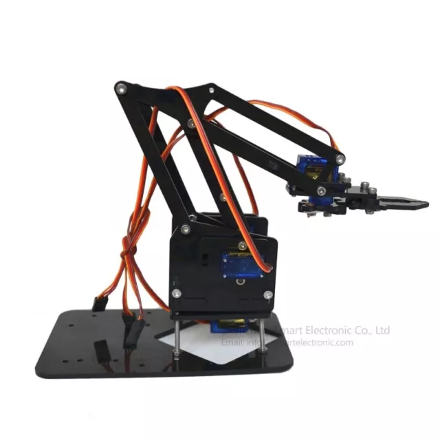 robot arm DIY acrylic robot claw kit 4 DOF Axis toys Mechanical grab manipulator