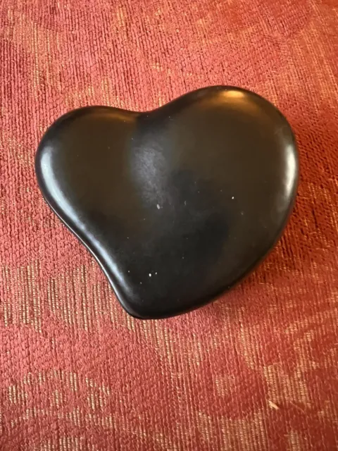 Vintage Tiffany & Co. Elsa Peretti Heart Shaped Ceramic Trinket Box 4"