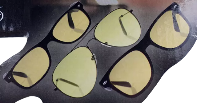 Dunlop Nachtsichtbrille Auto Gelb Kontrastbrille Nachtfahrbrille Sonnenbrille