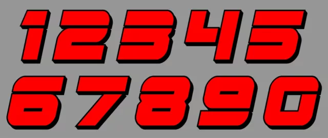 Numeros Course Racing Numbers Drift Tuning Moto Autocollant Sticker Nu019Rn