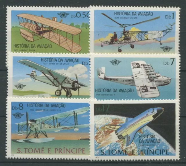 Sao Tomé und Príncipe 1979 Geschichte der Luftfahrt 592/97 postfrisch