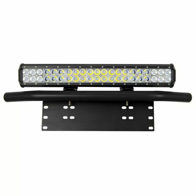 20 Zoll LED Arbeitsscheinwerfer Light Bar Offroad 12V 24V + Kennzeichenhalterung 2