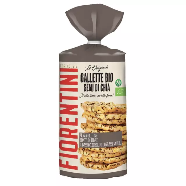 Gallette di Riso Bio Con Semi di Chia Fiorentini Confezione da 120 g