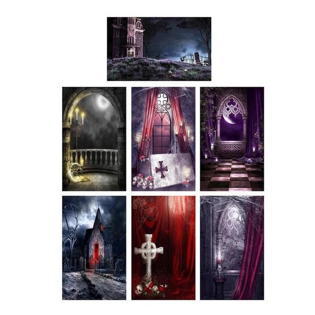 Fondo de fondo fotográfico de Halloween de 1,5x0,9 m para tela de utilería de video de estudio