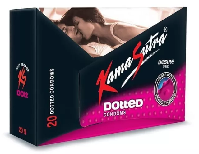 Dotted Condom for Men Power Dots Ensure Extra Stimulation & Intense Orgasms 20N