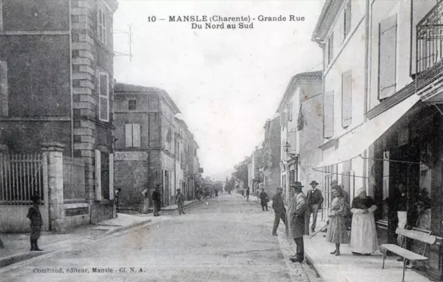 CPA 16 MANSLE GRANDE RUE DU NORD AU SUD (cpa animée)