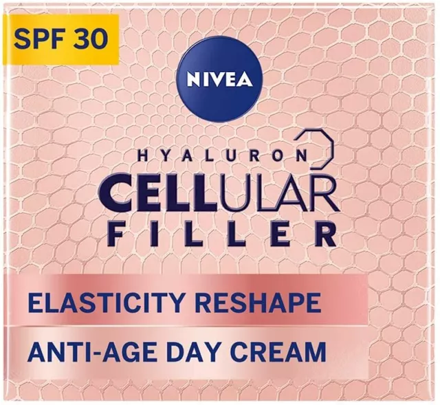 Nivea Hyaluron Cellular Filler Wrinkles Skin Anti-ageing day cream SPF30 50MLNew