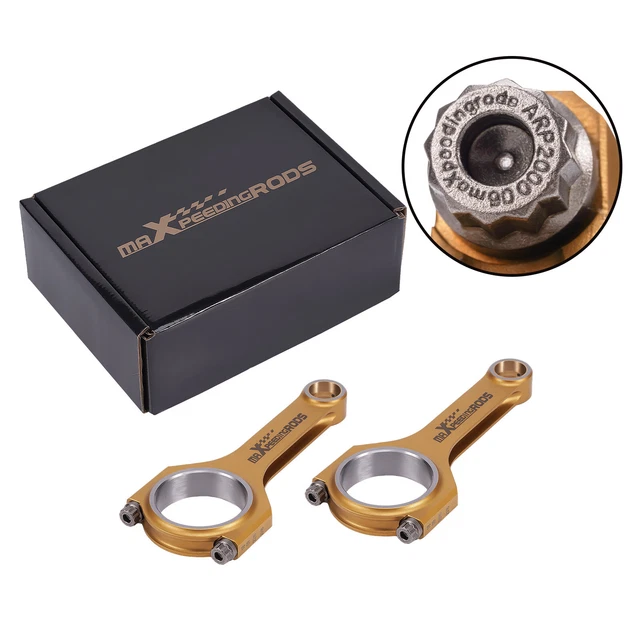 4340 EN24 Barre di collegamento Conrod per Fiat 500 130mm TüV ARP 2000 5/16" Bulloni