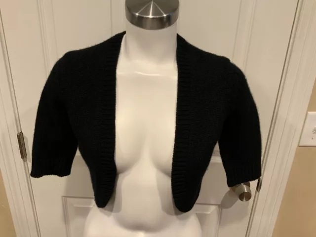 Michael Kors Collection Black 100% Cashmere Shrug Cardigan, Size XS