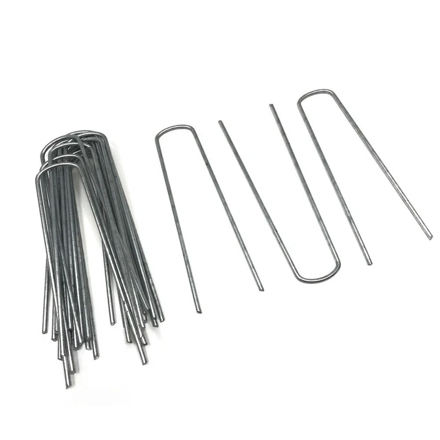 Lot De 6 Piquets De Tente Galvanisés En U – 30 Cm, Pour Fixation Solide Sur Terre, Sable, Gazon – Camping, Jardin, Auvents