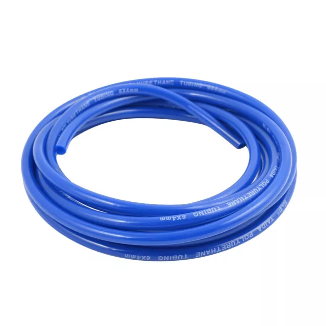 6mm x 4mm Pneumatic Air Compressor Tubing PU Hose Tube Pipe 3 meter Blue