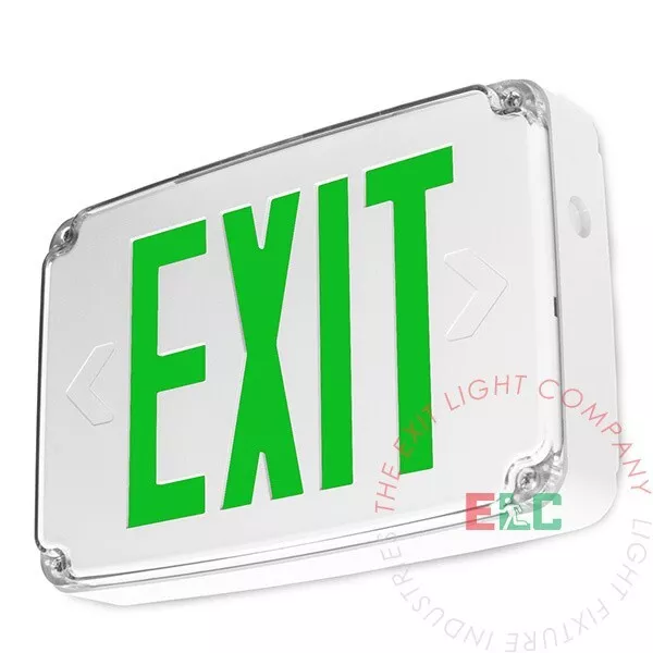 LFI Lights | Wet Location Rated Red Exit Sign | UL | WLT-G-BB-S