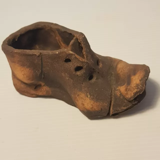 Australian pottery hand made boot art studio vintage figure Hand made