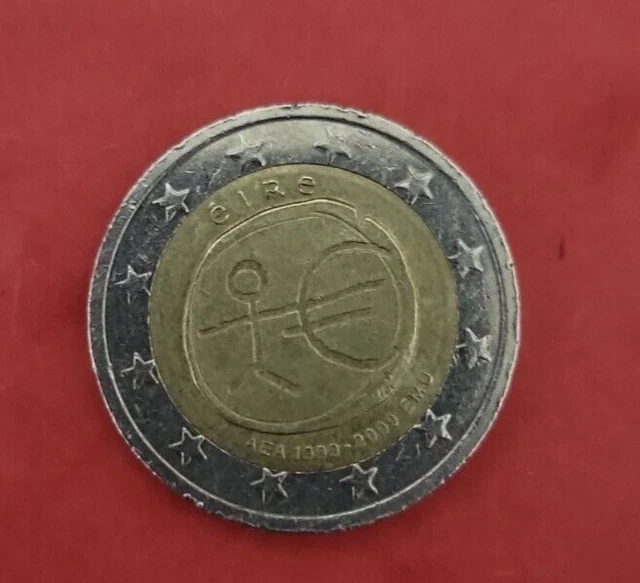 PIÈCE DE 2 euros rare, bonhomme irlande, UEM 19992009 bonne état EUR