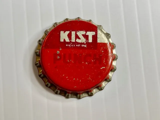 Vintage- Kist Punch Soda Bottle Cap *Cork Back* (Red / Orange In Color)