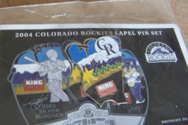 2004 Colorado Rockies puzzle pin #2, CR logo (center) King Soopers