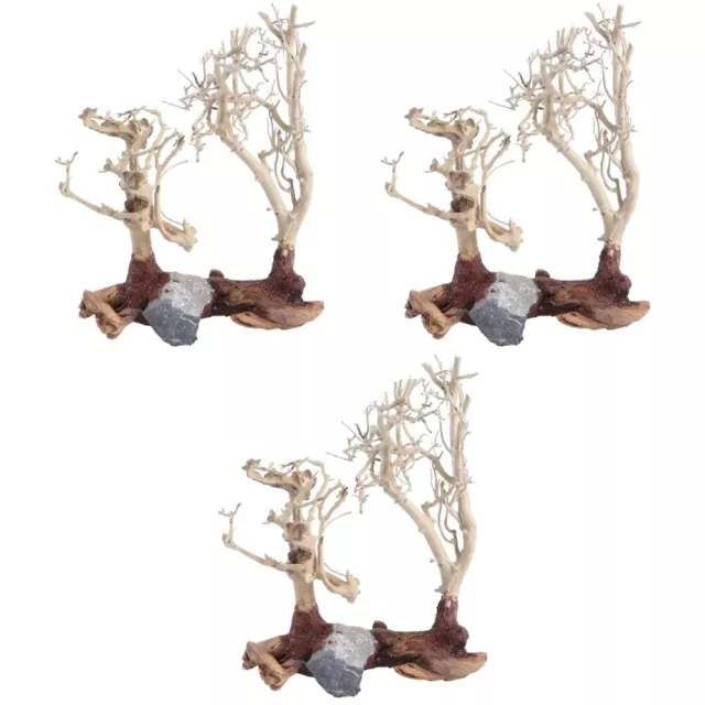 3 Pcs Aquarium Landscape Decor Fish Tank Dead Wood Bonsai Decorations Driftwood