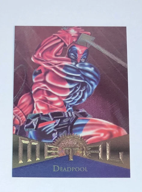 1995 Fleer Marvel Metal Base Deadpool #92 Trading Card NM