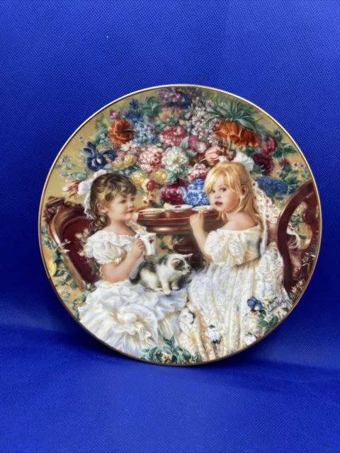 Vintage The Tea Party Sandra Kuck RECO Bradex 1991 Collector Plate