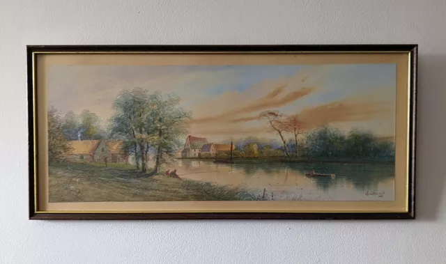 E. Lewis - Signed & Framed Late 19th Century English Landscape Watercolour 3