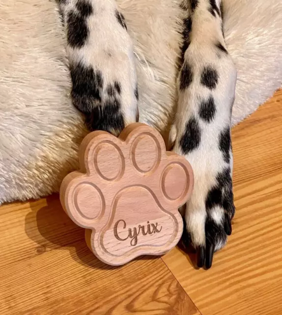 Hundepfote Pfote Holz Haustier Hund Katze Geschenk personalisiert