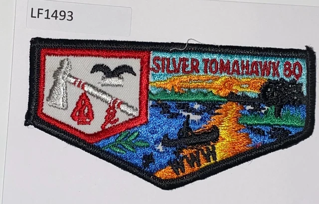 Boy Scout OA Lodge 80 Silver Tomahawk Flap