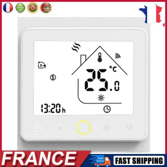 Régulateur de température à thermostat intelligent pour chauffage au sol eau/éle