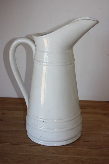 Très grand Broc Pichet ancien en Porcelaine 40 cm