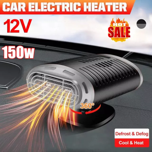 150W Electric Car Heater 12V DC Heating Fan Defogger Defroster Demister Portable