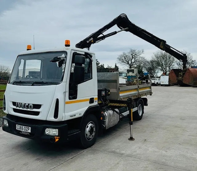 Iveco Eurocargo 75 E19 Euro 6 7.5 Ton Grap Loader/Lorry Tipper Only 116,000 Kms