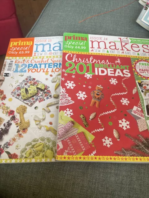 Prima Makes Magazines x 2 Issues 14 And 15