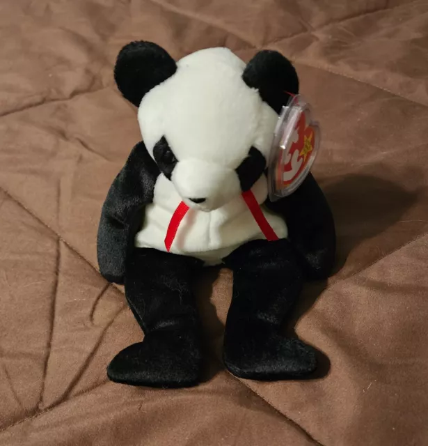 Beanie Babies Fortune the Panda #4196 1997 Rare 1998 Error Orig Lot Collection