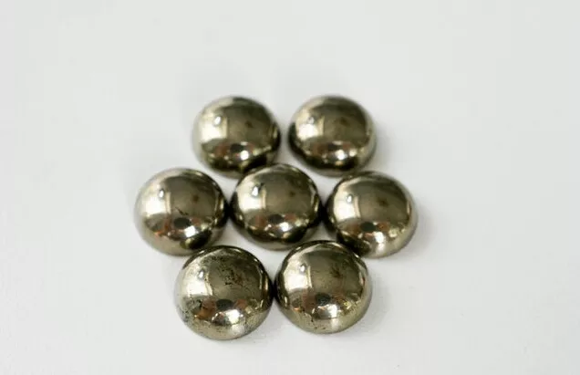 Natural Pyrite Round Cabochon Loose Gemstones 3mm To 5mm A Quality Pyrite