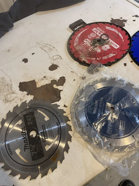 Lot of 5 saw blades Diablo 7 1/4" 24T Circular Saw Blade, Framing