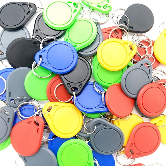 100Pcs UID RFID Tag Keyfob for Mif 1K S50 13.56Mhz Writable Block 0 HF ISO14443A