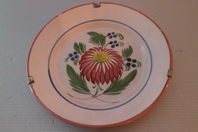 Gobelet en faïence craquelée fleur de lys 
