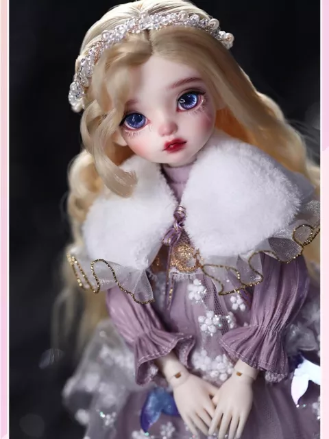 Mini 1/6 BJD Doll Resin Cry Princess Girl Eyes Face Makeup Clothes Outfits Gifts