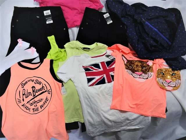 pacchetto età 10-12 ragazze t-shirt giacca pioggia jeans calzini GEORGE GAP NEXT PRIMARK 