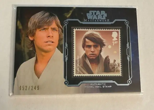 2016 Topps Star Wars Masterwork Royal Mail Stamp Card Luke Skywalker 52/99