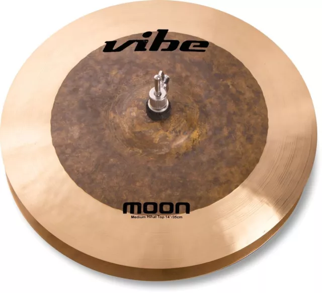 Hihat Becken 14" Vibe Moon Natural Medium B20 handgehämmert mit Zertifikat NEU!