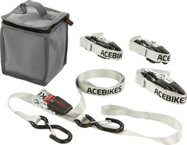 Acebikes Kit Cinghie Di Ancoraggio Con Passanti Integrati Per Trasporto Scooter